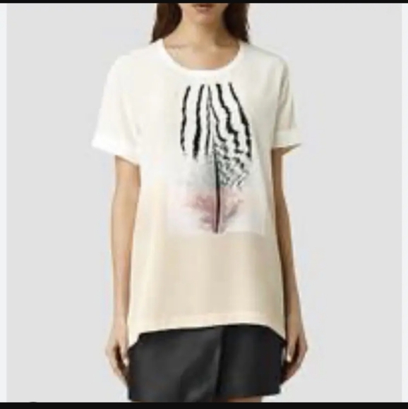 All Saints Aroma Piuma Silk Top - Picture 1 of 4